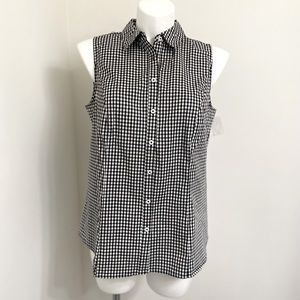 Jessica London gingham sleeveless shirt | Poshmark