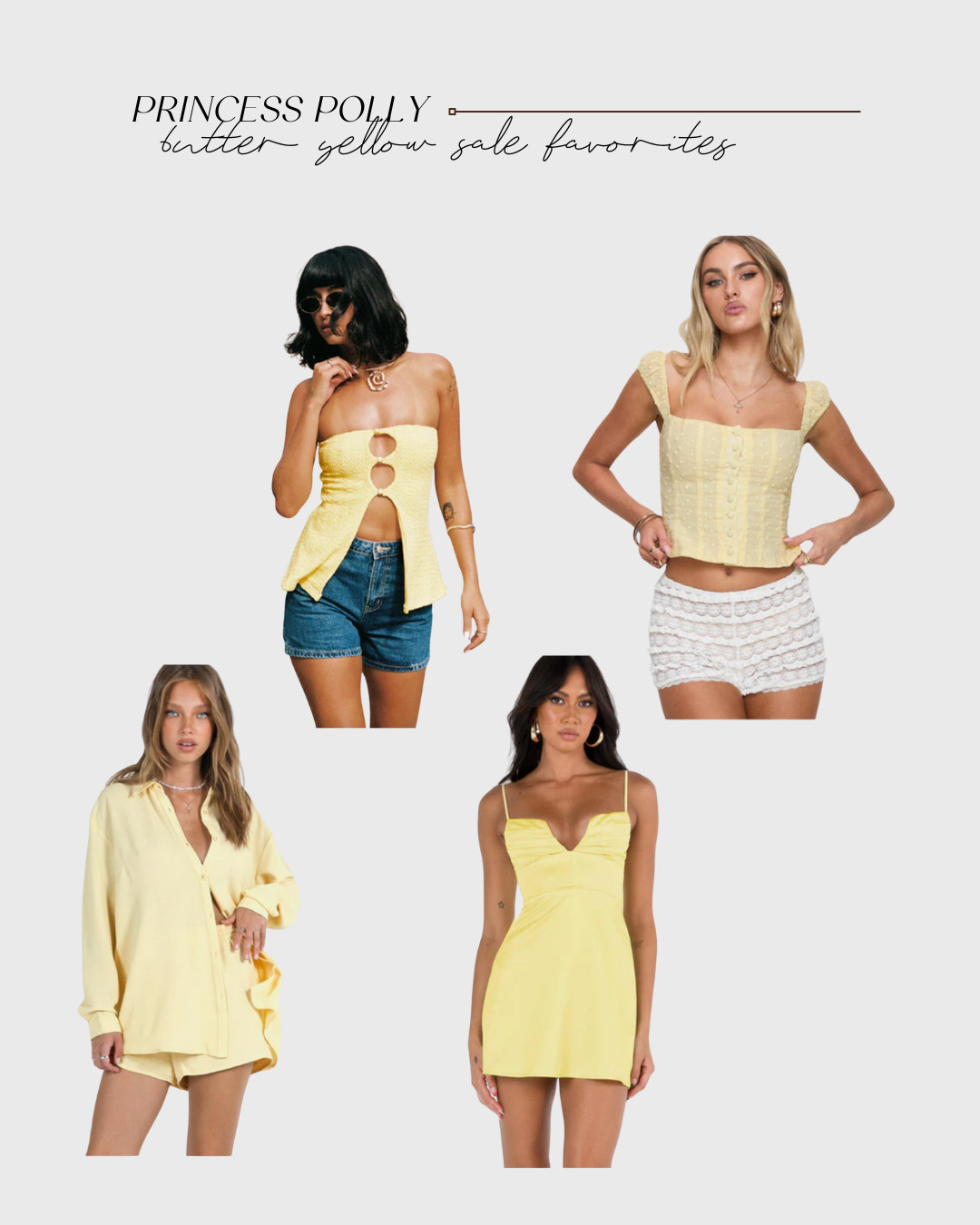 Princess Polly butter yellow sale favorites! 💛 30% off sitewide | code DROP30 surprise discount | code LTK22 

 #LTKSaleAlert #LTKStyleTip