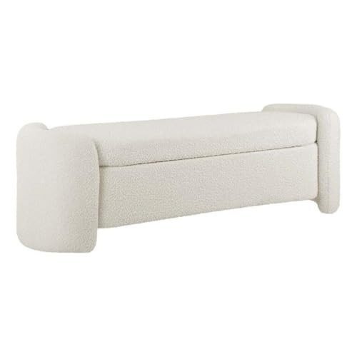 Modway Nebula Boucle Upholstered Storage Bench in Ivory | Amazon (US)