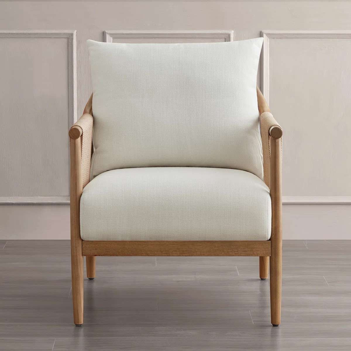 This armchair pairs a mixed-material design with a relaxed silhouette to bring an airy feel to yo... | Wayfair North America