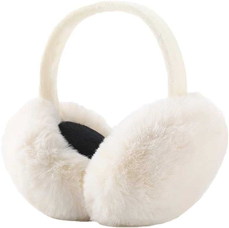 Avilego Winter Fleece Furry Ear Warmers Earmuffs Foldable Earmuffs for Cold Weather | Amazon (US)