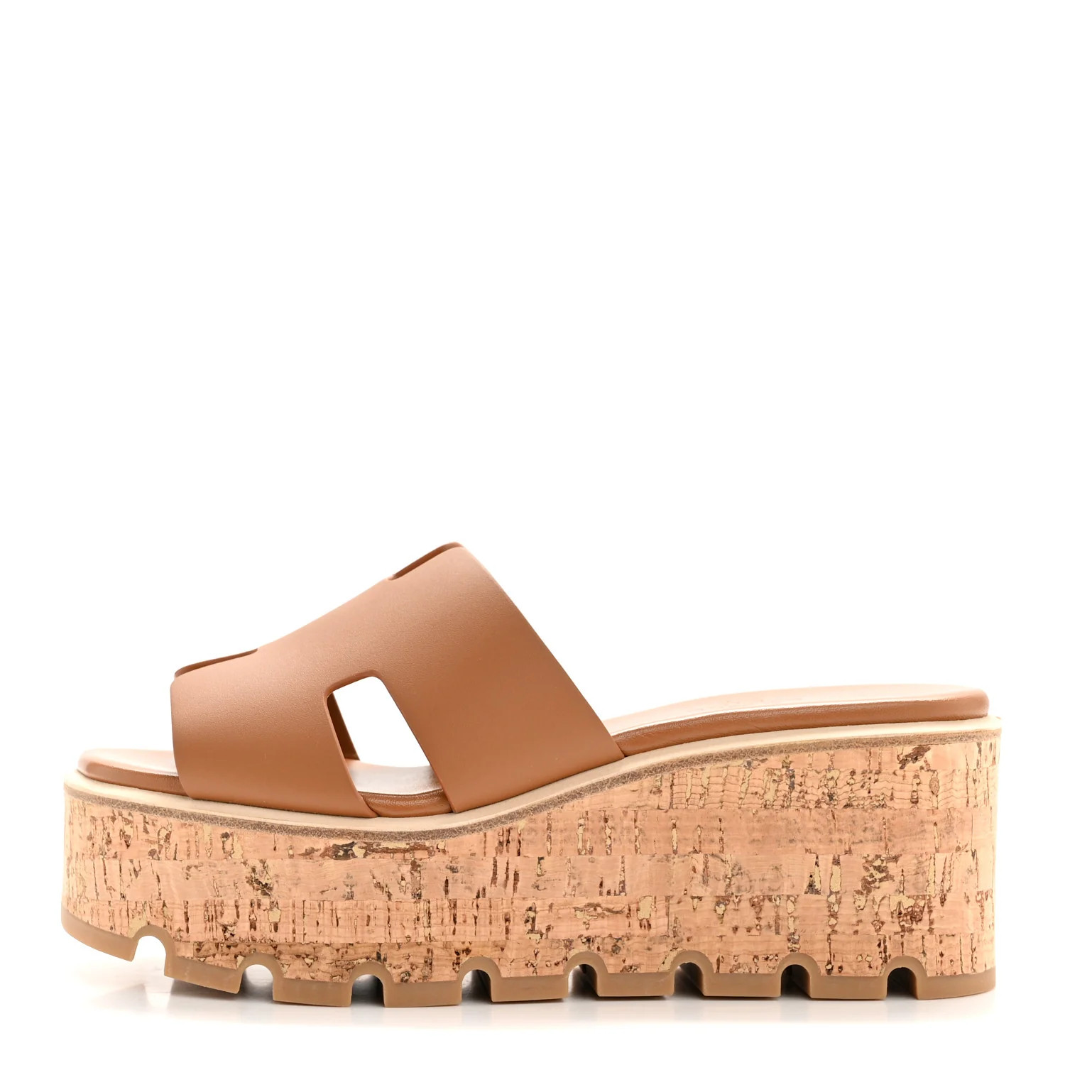 Calfskin Cork Eze 30 Sandals 36 Gold | FASHIONPHILE (US)