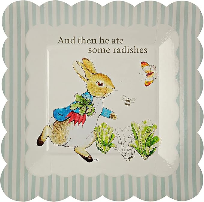 Meri Meri, Peter Rabbit Scallop Edge Plates, Birthday, Party Decorations - Small | Amazon (US)