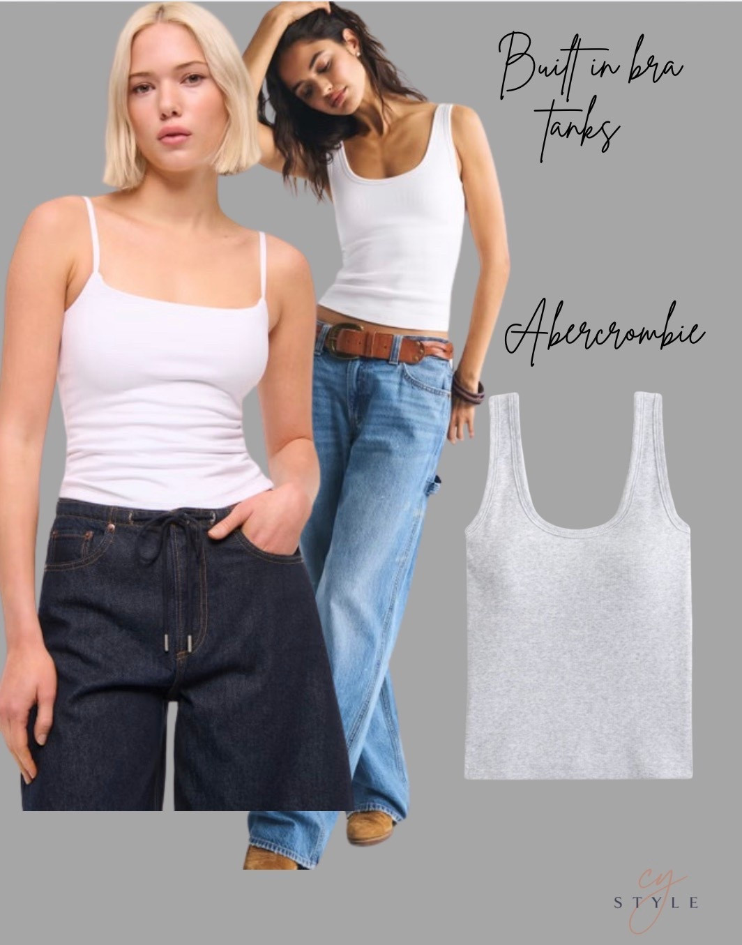 Found!!! The best built in bra tanks for summer! Abercrombie buy one get one half off sale!! 

#LTKTravel #LTKOver40 #LTKSaleAlert