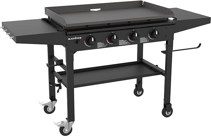Blackstone 1554 36” Omnivore Griddle with Folding Side Shelves, Powder Coated Steel, Black | Amazon (US)