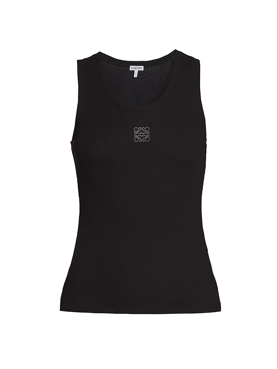 Women's Anagram Rib-Knit Tank - Black - Size Medium | Saks Fifth Avenue