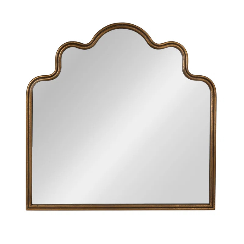 Winston Porter Wadena Wavy Scalloped Arched Metal Framed Wall Mirror | Wayfair | Wayfair North America