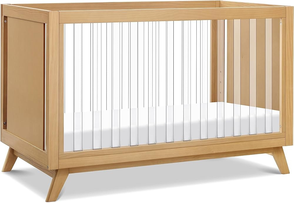 DaVinci Otto 3-in-1 Convertible Crib in Honey with Acrylic Slats, Greenguard Gold Certified | Amazon (US)