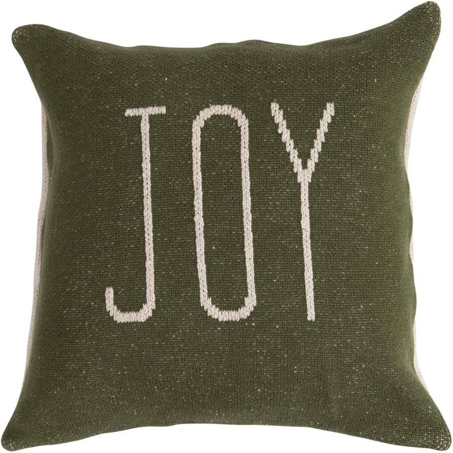 Creative Co-Op 18" Two-Sided Cotton Knit Square Pillow | Amazon (US)