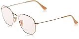Ray-Ban RB3548N Evolve Flat Lens Polarized Hexagonal Sunglasses, Copper/Pink Photochromic, 51 mm | Amazon (US)