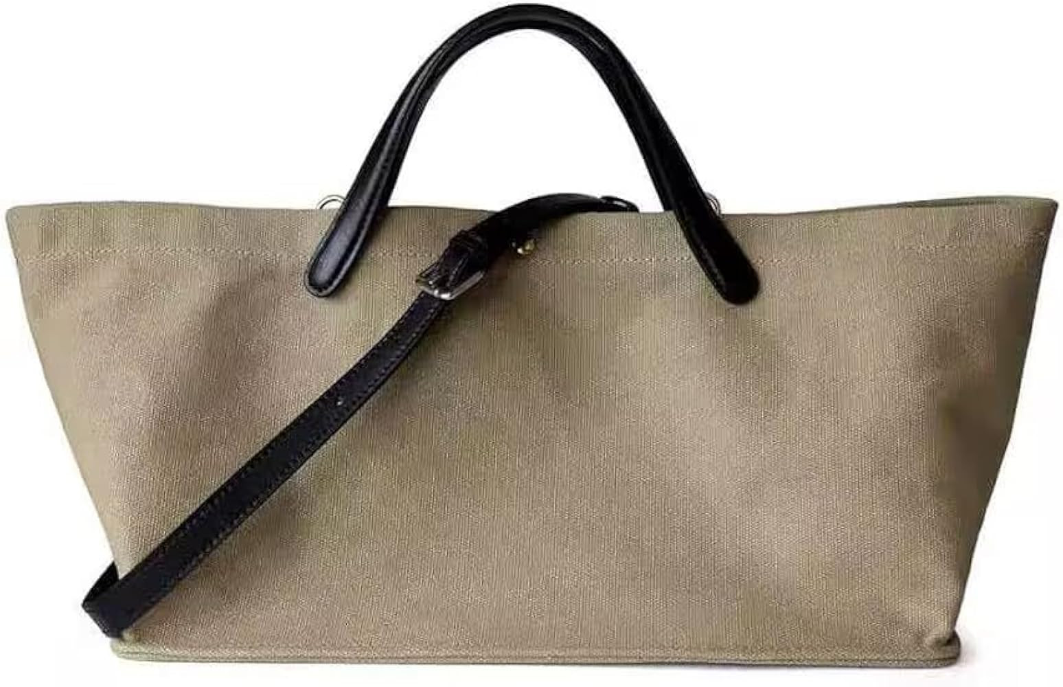 Big Bags - Women's Splicing Leather Handle Canvas Handbag Fashion Young Casual Tote Bag | Amazon (US)