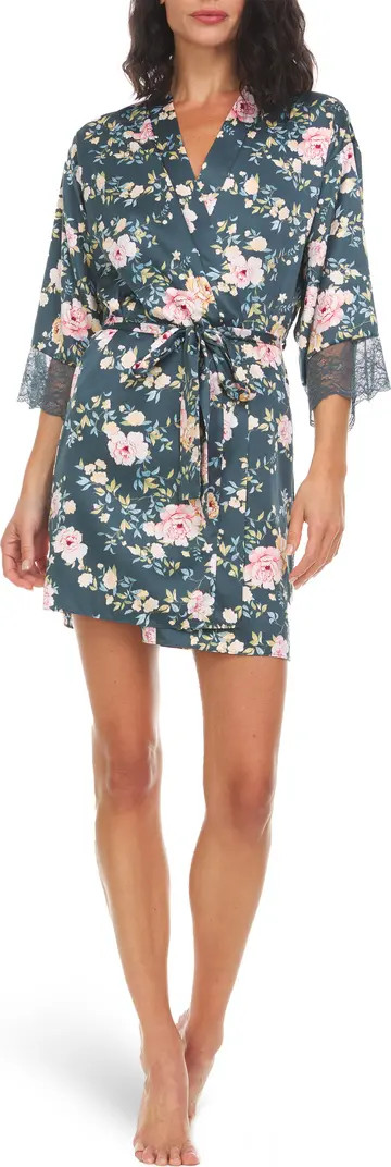 FLORA BY FLORA NIKROOZ Loren Floral Chemise & Wrap Robe Travel Pajama 2-Piece Set | Nordstromrack | Nordstrom Rack