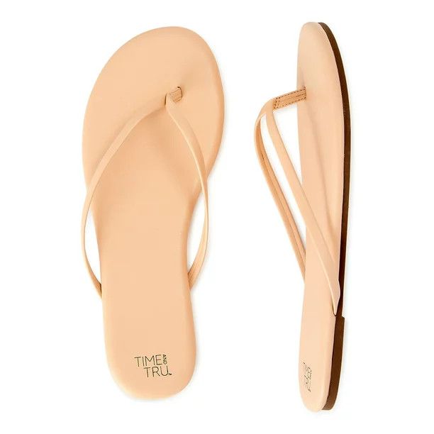 Time and Tru Women’s Wide Width Barely There Flip Flop | Walmart (US)