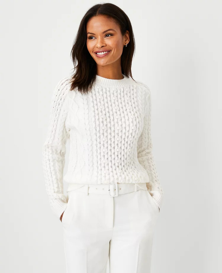 Stitchy Cable Sweater | Ann Taylor (US)