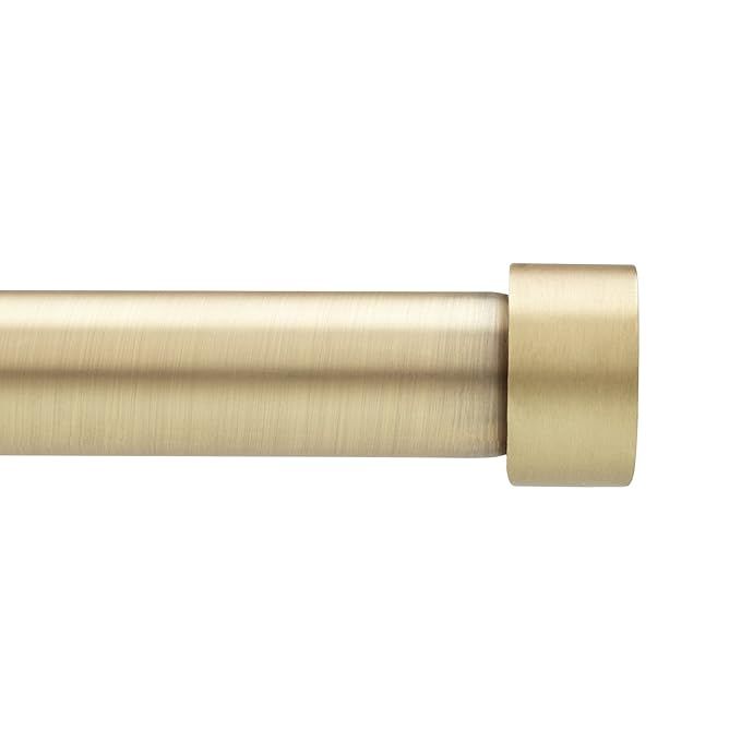 Umbra Cappa 1-Inch Drapery Rod, Includes 2 Matching Finials, Brackets & Hardware, 36 to 66, Brass | Amazon (US)