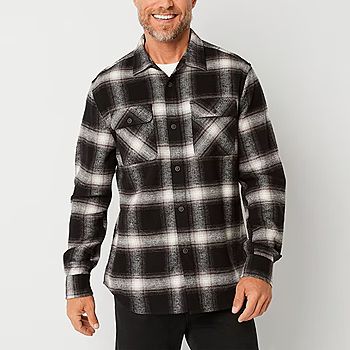 new!Frye and Co. Mens Long Sleeve Regular Fit Flannel Shirt | JCPenney