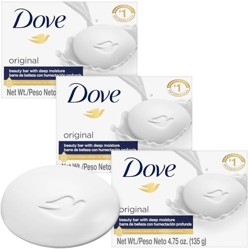 Dove Soap, Original Beauty Bar 3-Pack – 3-in-1 Moisturizing Face, Body & Hand Soap, 4.75 Oz Ea | Amazon (US)