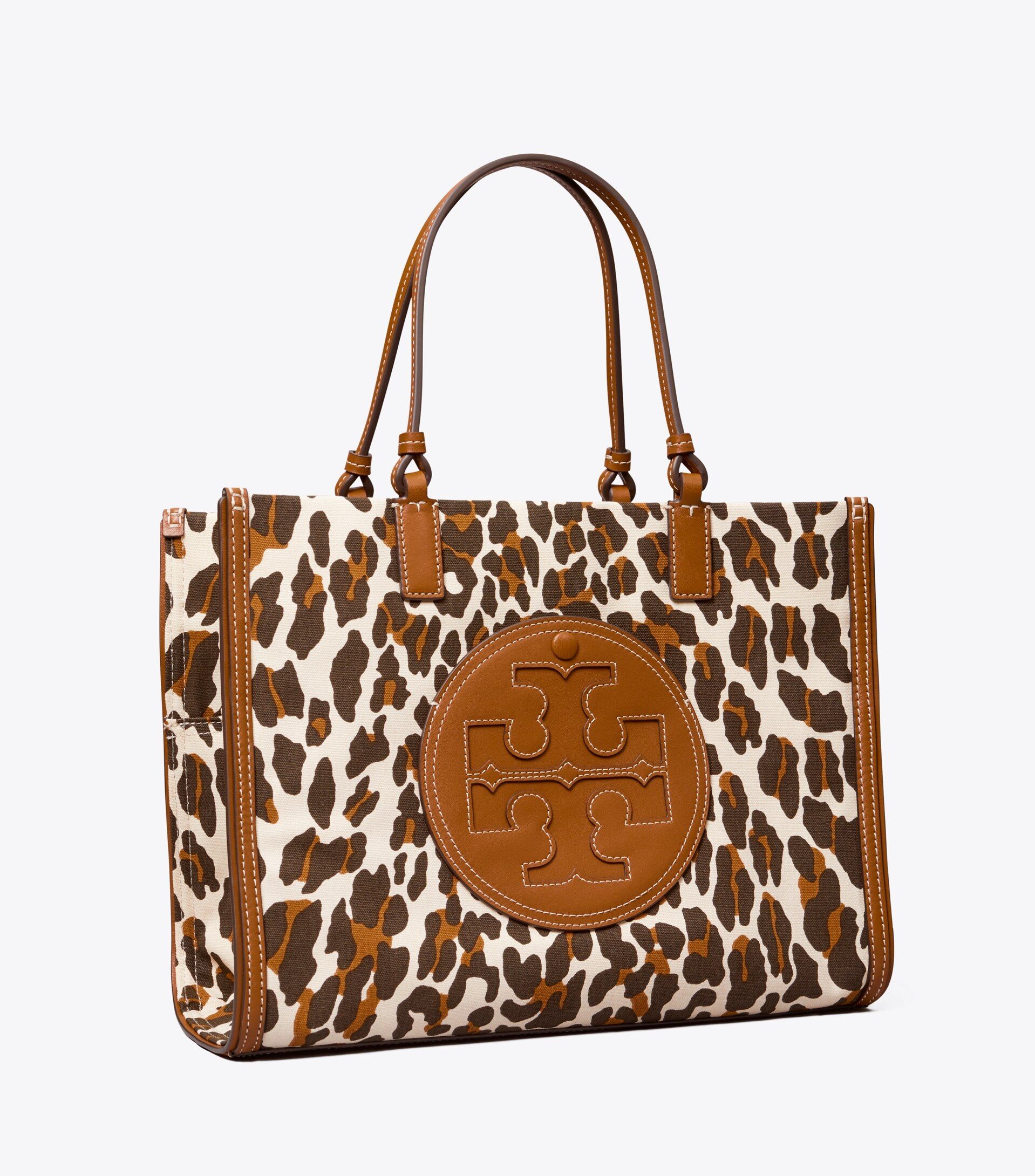 Ella Leopard Canvas Small Tote | Tory Burch (US)