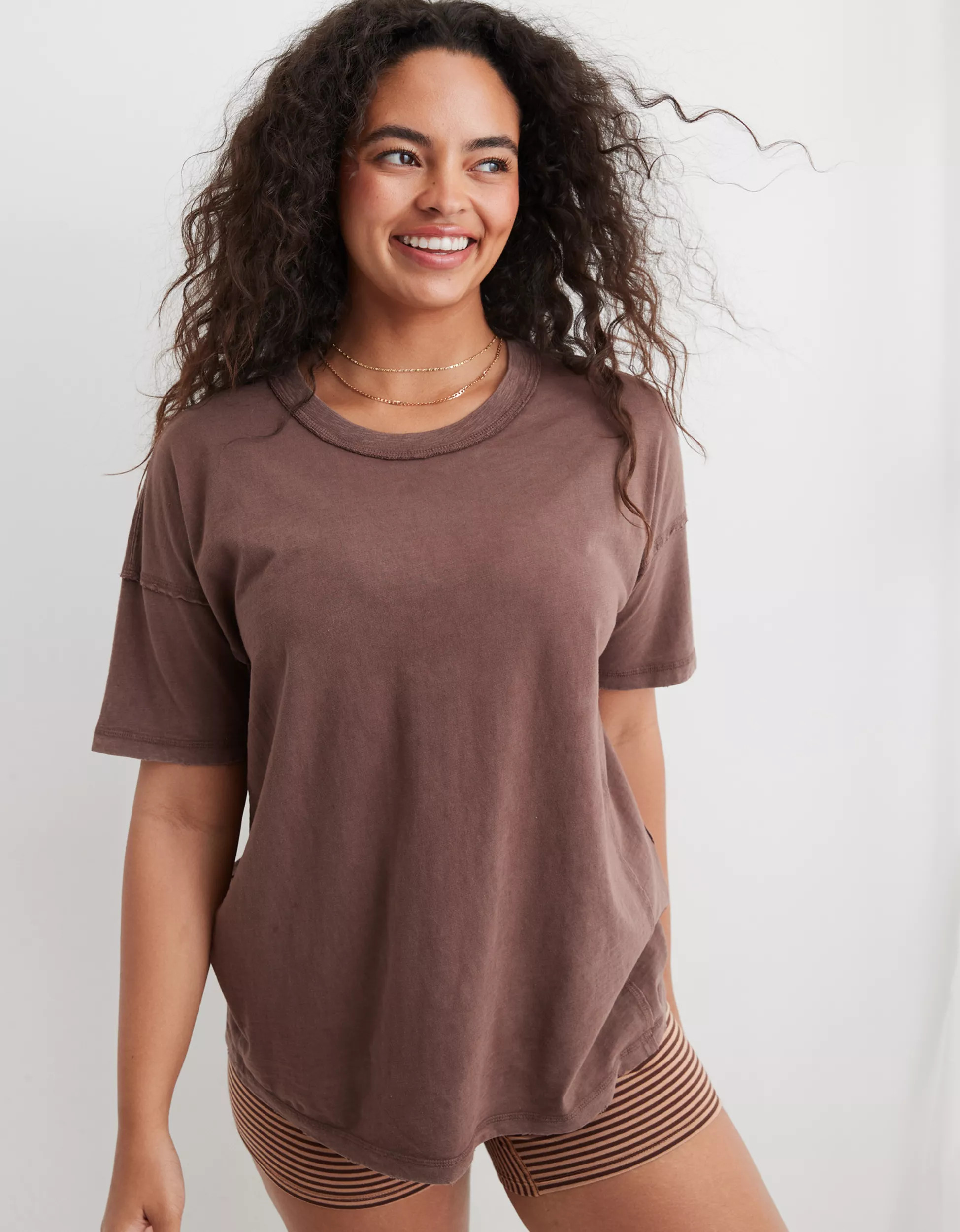 Aerie Oversized Crewneck Boyfriend T-Shirt | Aerie