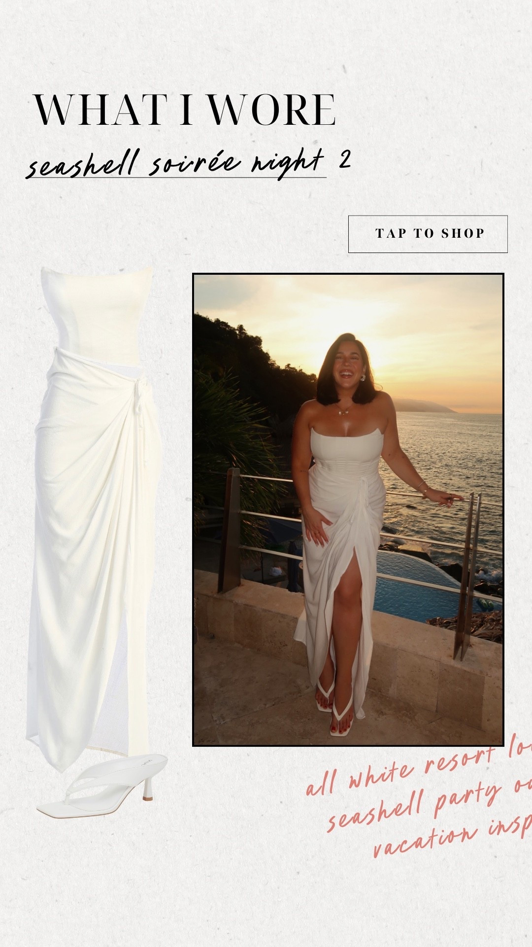 Seashell soirée night in Mexico! Size medium in bottom, L in top!

All white set, all white maxi dress, bridal shower, bachelorette, honeymoon, vacation outfit 

#LTKootd #LTKMidsize #LTKTravel