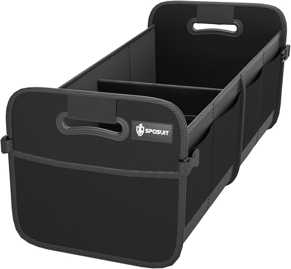 Perhaps one of my all time favorite purchases - this trunk organizer. It perfectly fits grocery bags and has velcro to attach to your trunk so that it doesn’t slide! 