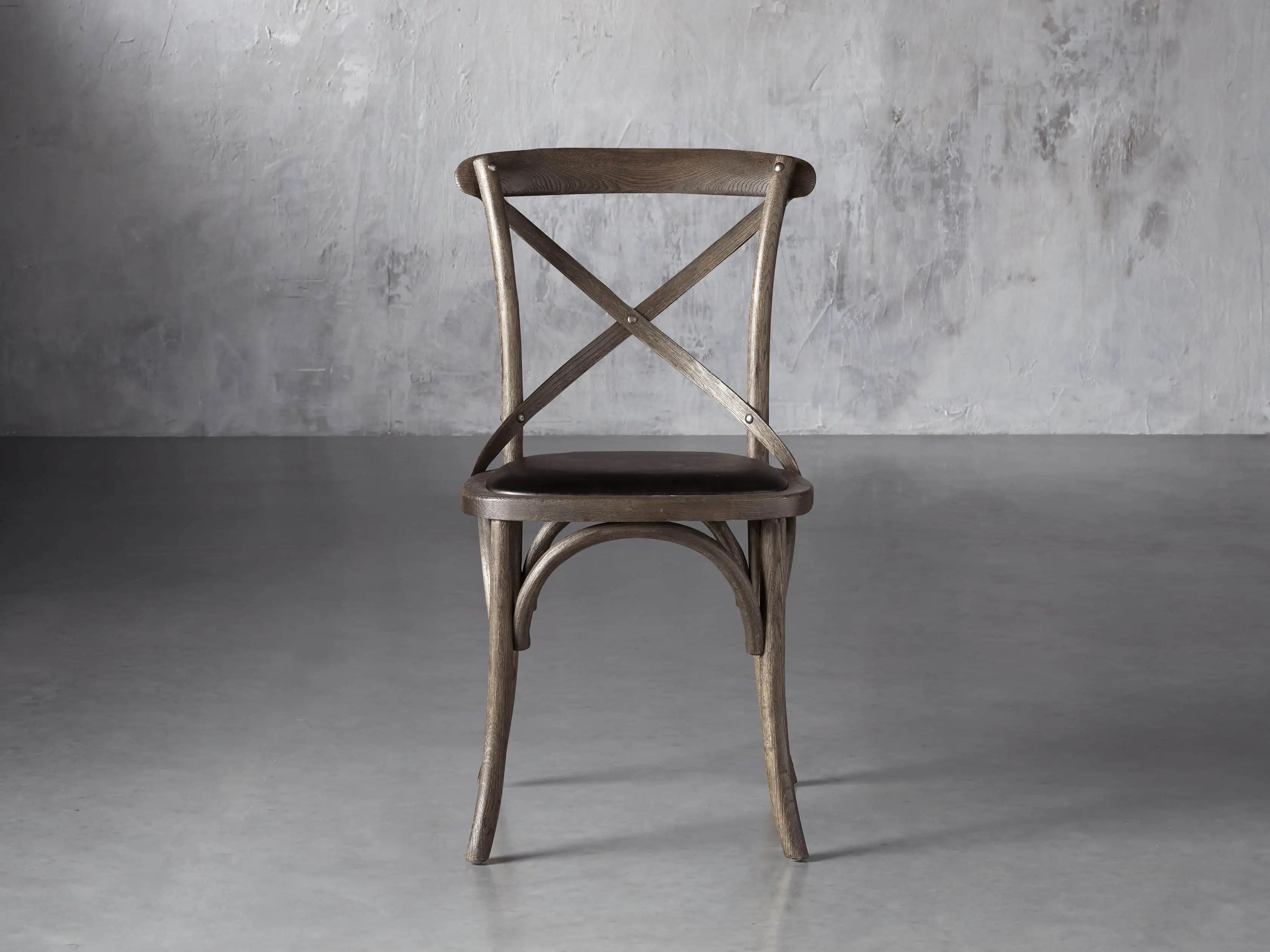 Cadence Dining Chair with Black Faux Leather Seat | Arhaus