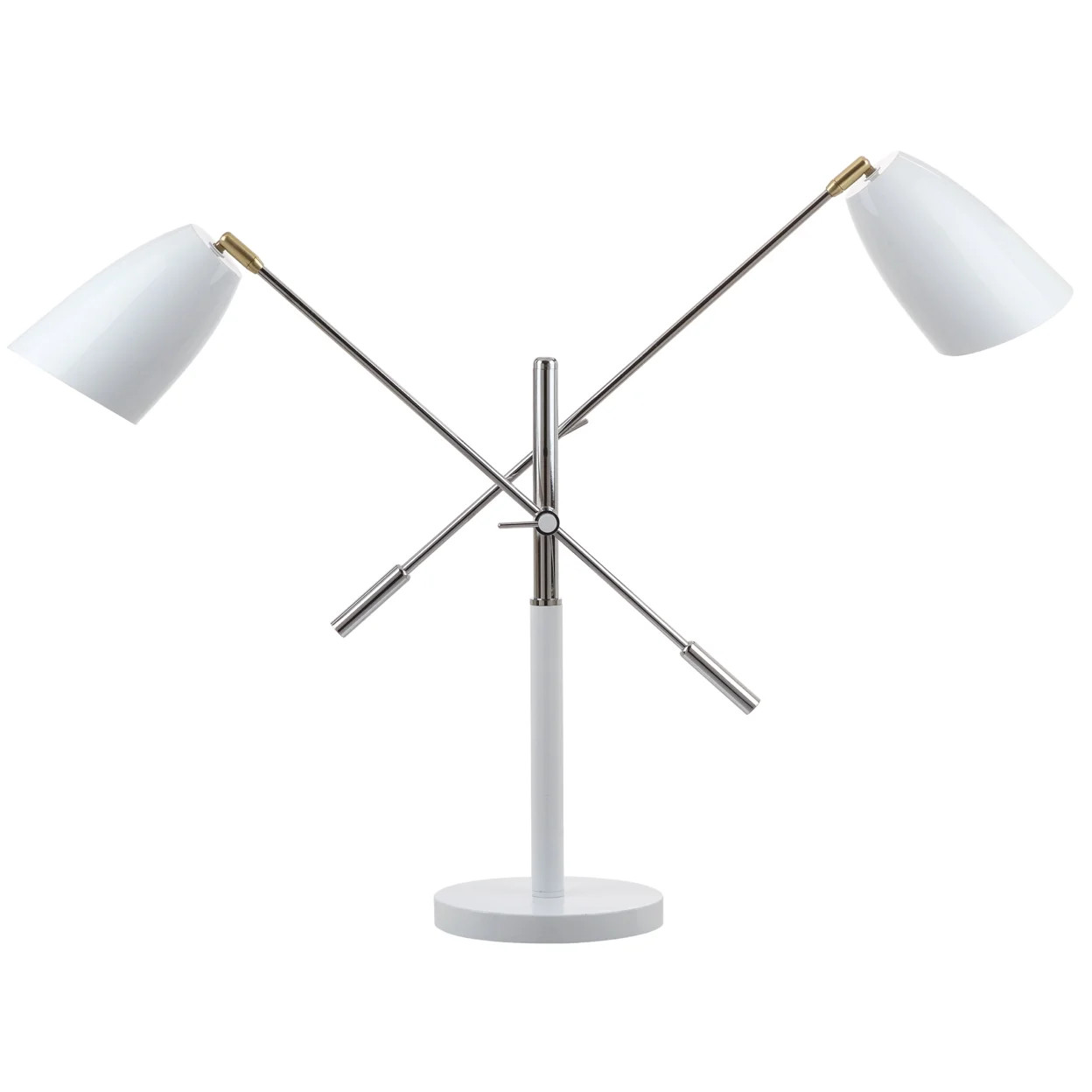 SAFAVIEH Mavis 32 in. H Adjustable Duo-Light Table Lamp, White | Walmart (US)