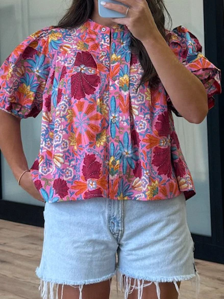 Copacabana Puff Sleeve Blouse | Shop Talulah