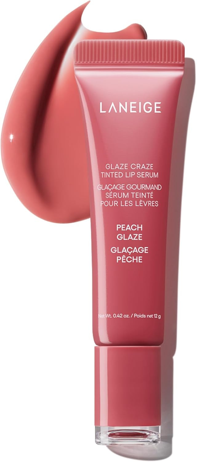 LANEIGE LANEIGE Glaze Craze Tinted Lip Serum, Korean Lip Serum with Argan Ceramide, PGA & Peptides, Hydrating Glossy Lip Tint with Buildable Colour, 12g | Amazon (UK)
