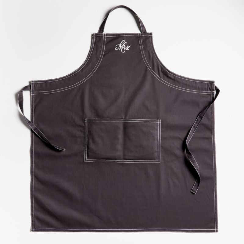 Mrs. Black Apron with Pocket + Reviews | Crate and Barrel | Crate & Barrel