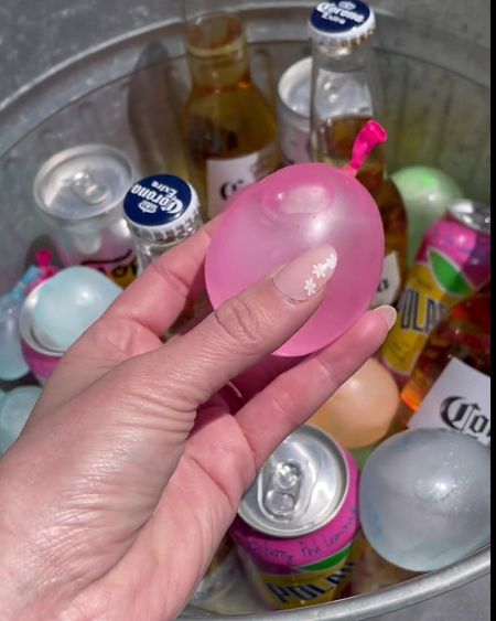 What a fun idea 💡 and it really works! Freeze your water balloons and use them instead of a bag of ice to keep your drinks cold! Once they melt you'll know it's time to start the water balloon fight! 🤣🎈

#LTKSummerSales #LTKSeasonal #LTKParties