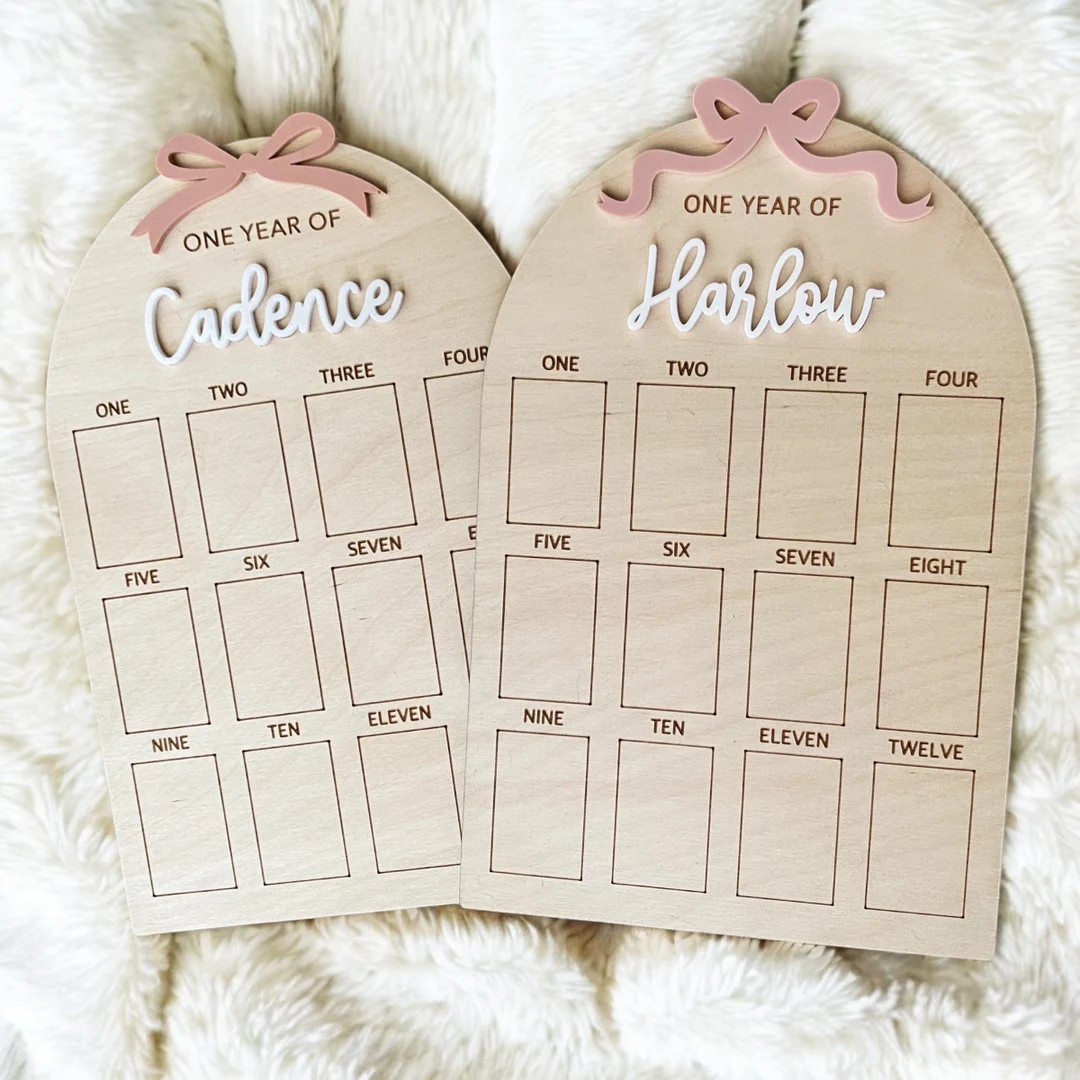 First Year Coquette Board, Bow Birthday Decor, 1st Birthday Party, Nursery Decor Girls First Birt... | Etsy (US)