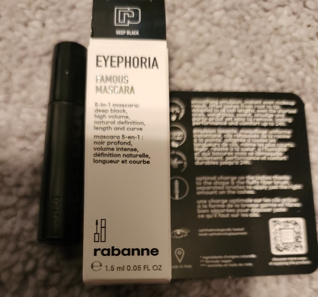 Paco Rabanne Beauty Eyephoria Famous Mascara Black Mini Size  0.05oz New X 2 | eBay US