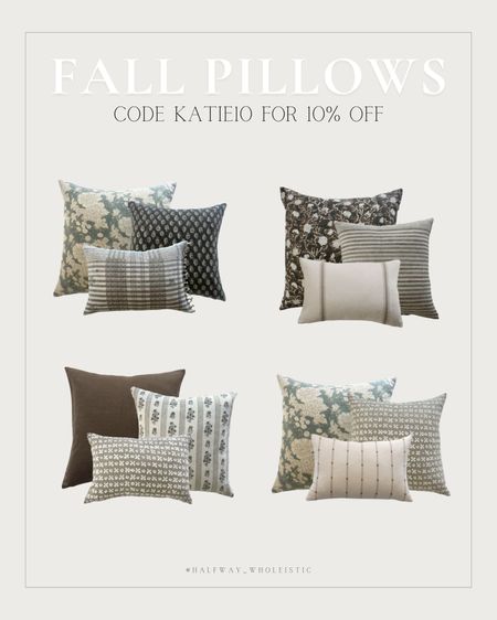 Shop these gorgeous fall pillows covers and use code KATIE10 for 10% off! 

#LTKsalealert #LTKhome #LTKSeasonal
