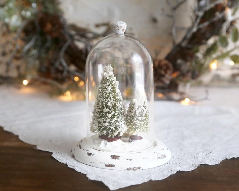 Christmas Cloche Decoration Glass Cloche Christmas Deer | Etsy | Etsy (US)