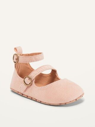 Faux-Suede Double-Buckle Ballet Flats for Baby | Old Navy (US)