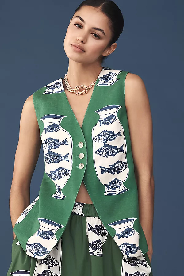 Lachlyn Linen Blend Vest Top | Anthropologie (US)