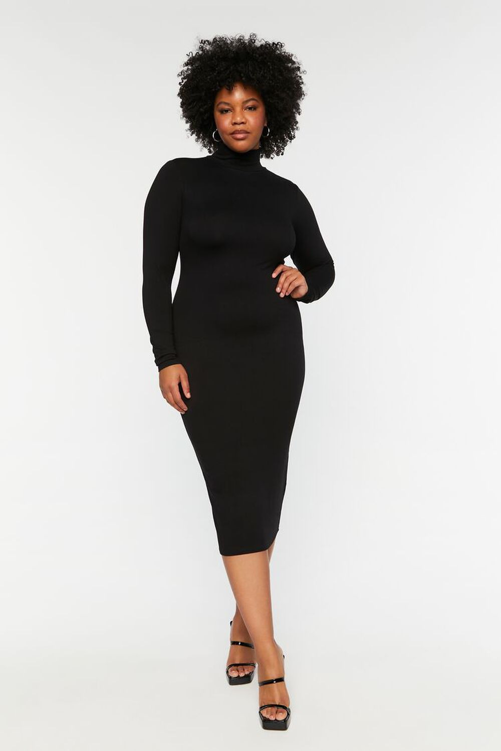 Plus Size Long-Sleeve Bodycon Midi Dress | Forever 21 (US)
