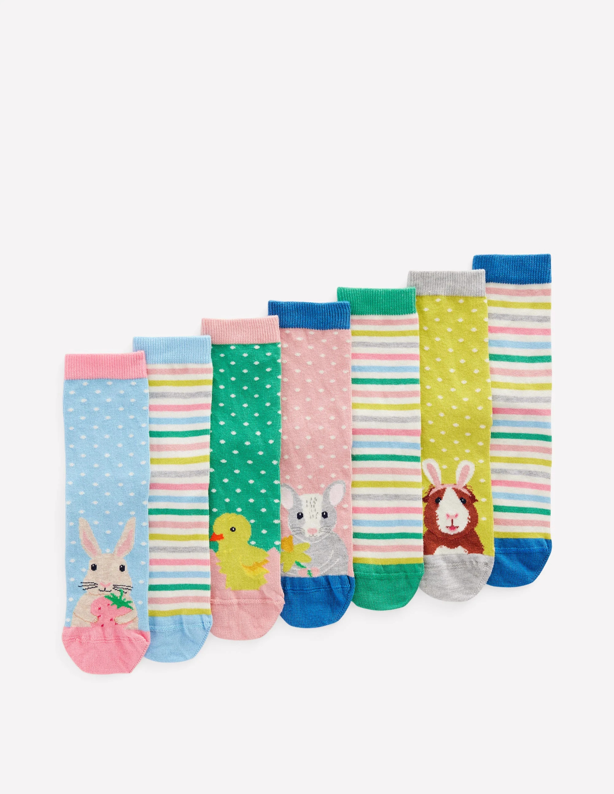 Socks 7 Pack-Easter Animals | Boden (US)