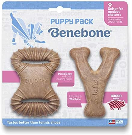 Benebone Puppy Dog Chew Toy, Softer for Modest Chewers, Made in USA | Amazon (US)