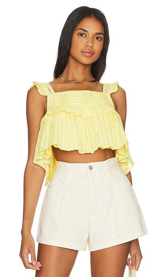 Amora Top in Yellow | Revolve Clothing (Global)
