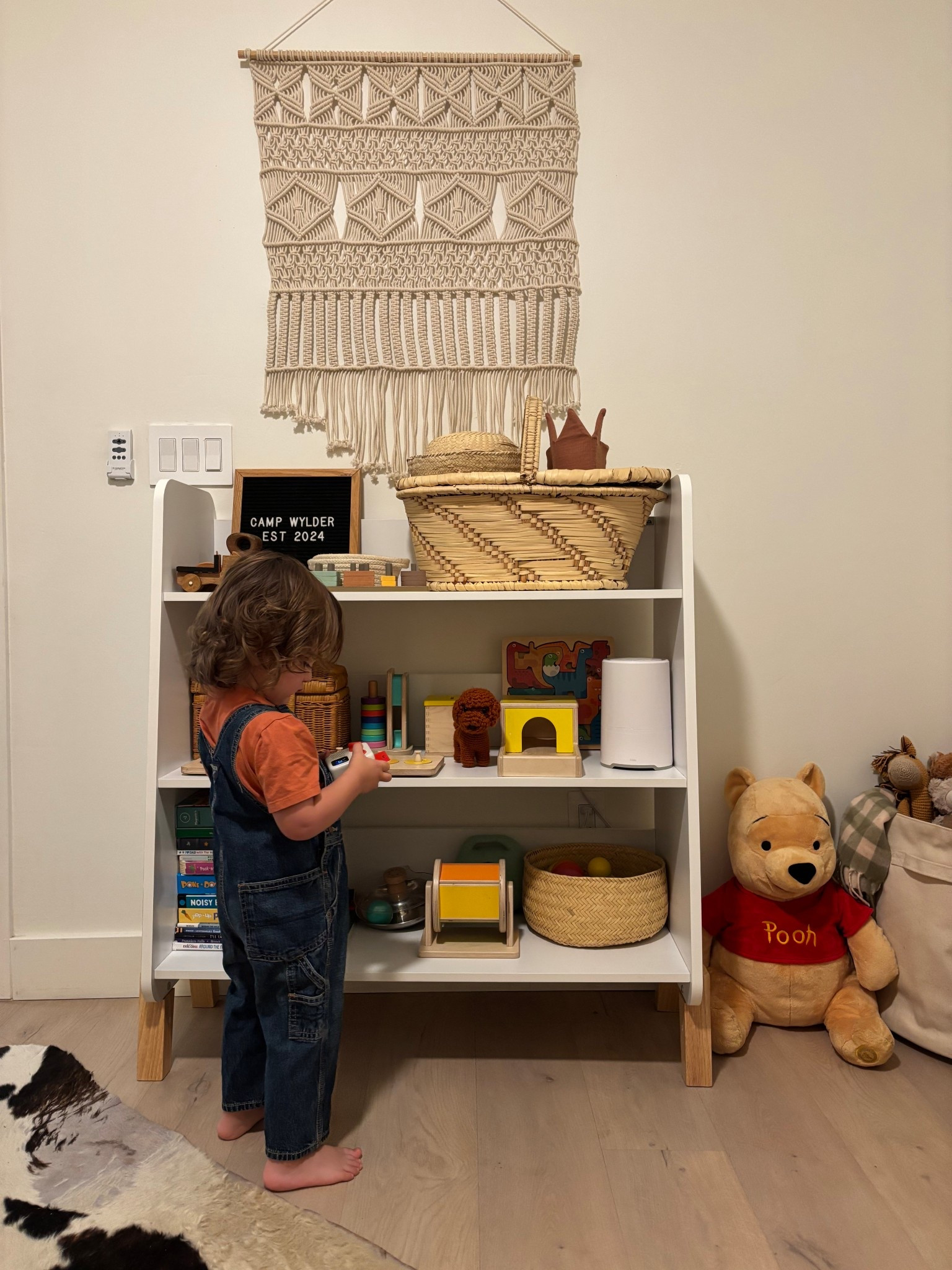 Nursery finds and the cutest denim overalls! 