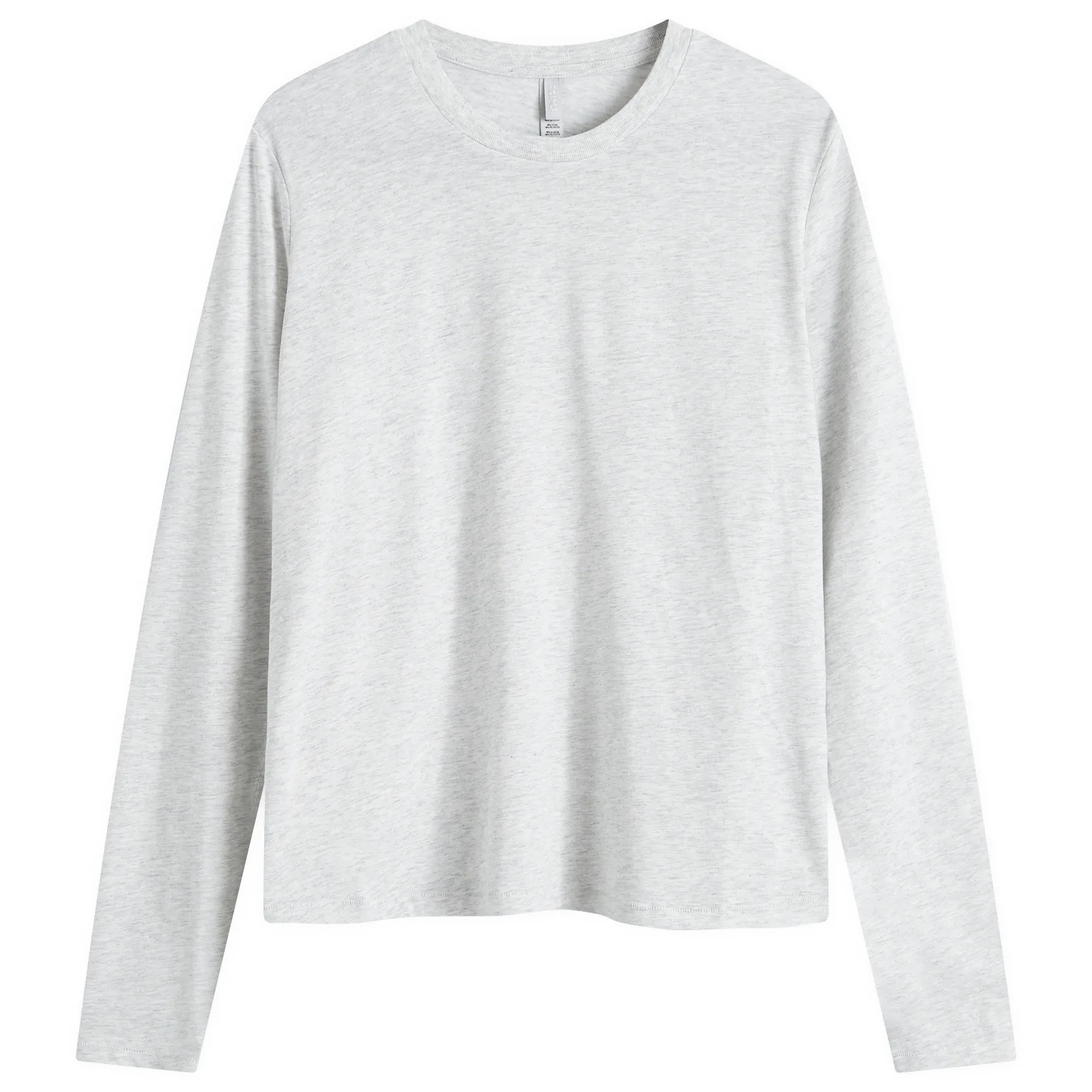 SKIMS Women's Relaxed Tees Long Sleeve T-Shirt in Light Heather Grey, Size X-Large | END. Clothing