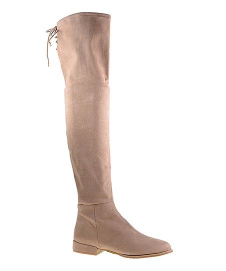 Taupe Richie Over-the-Knee Boot - Women | Zulily