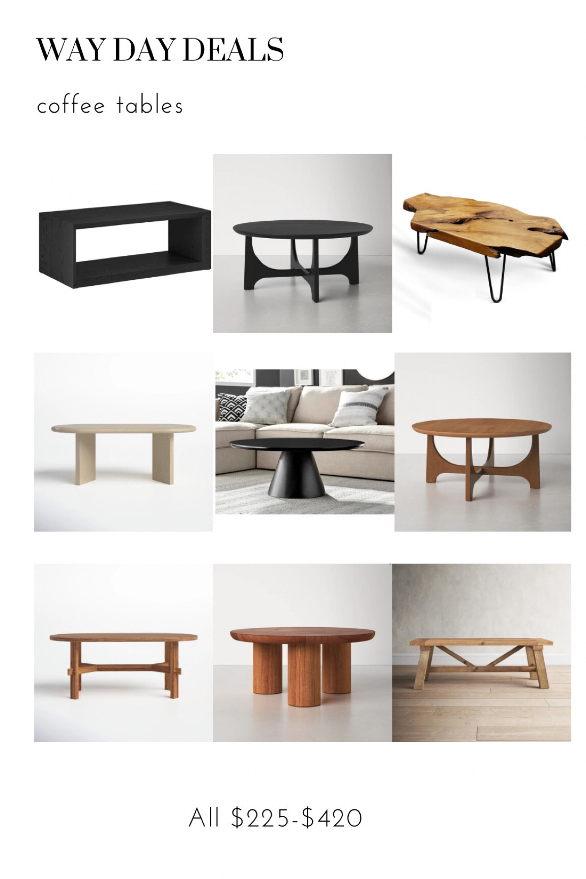 Roundup of my favorite & best deals for coffee tables from Way Day deals! 