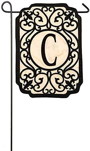 Evergreen Filigree Monogram C Applique Garden Flag, 12.5 x 18 inches | Amazon (US)