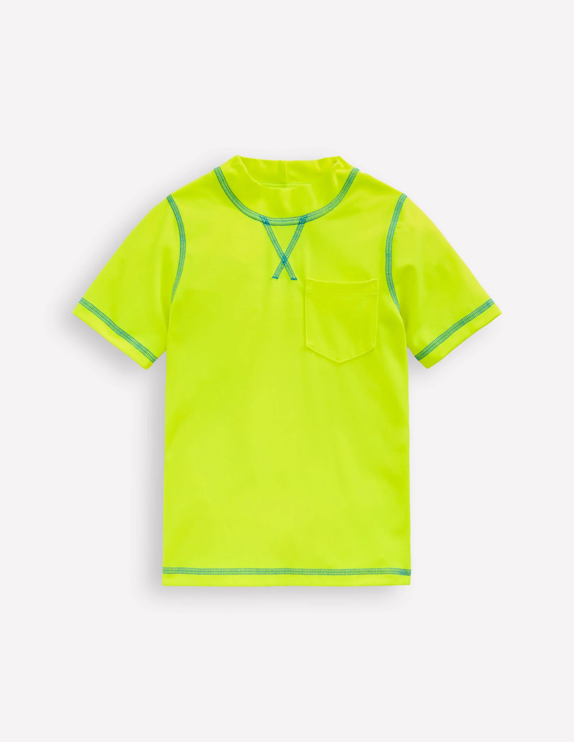 Short Sleeve Rash Vest-Acid Yellow | Boden (US)