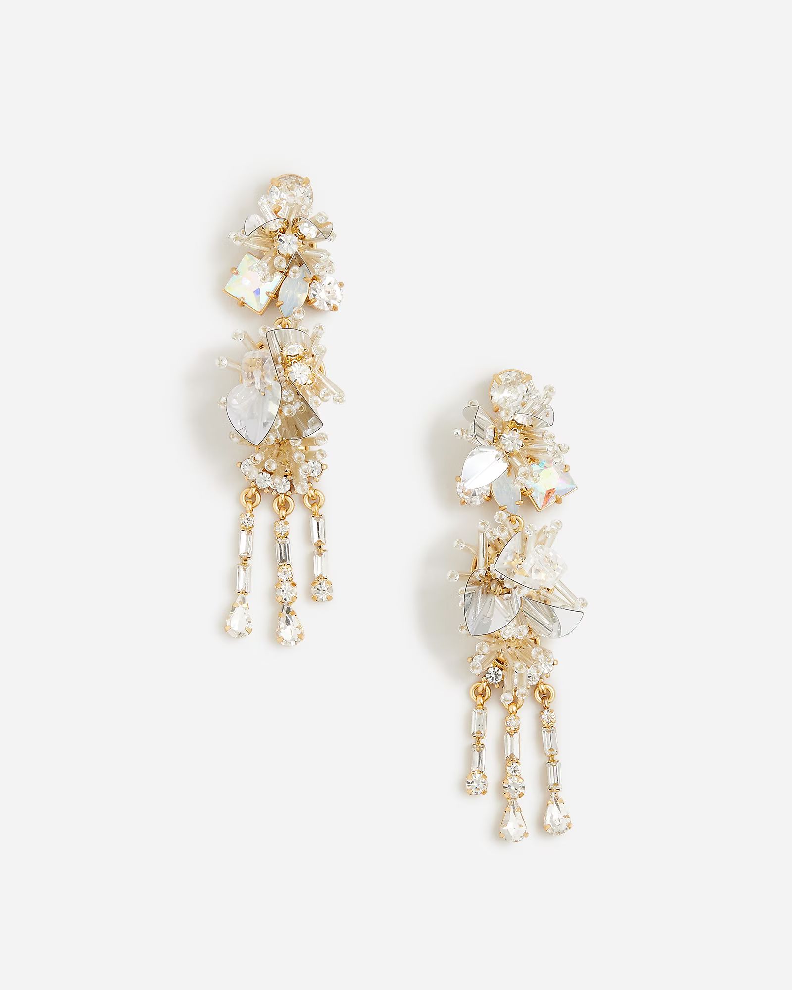 Crystal and sequin drop earrings | J.Crew US