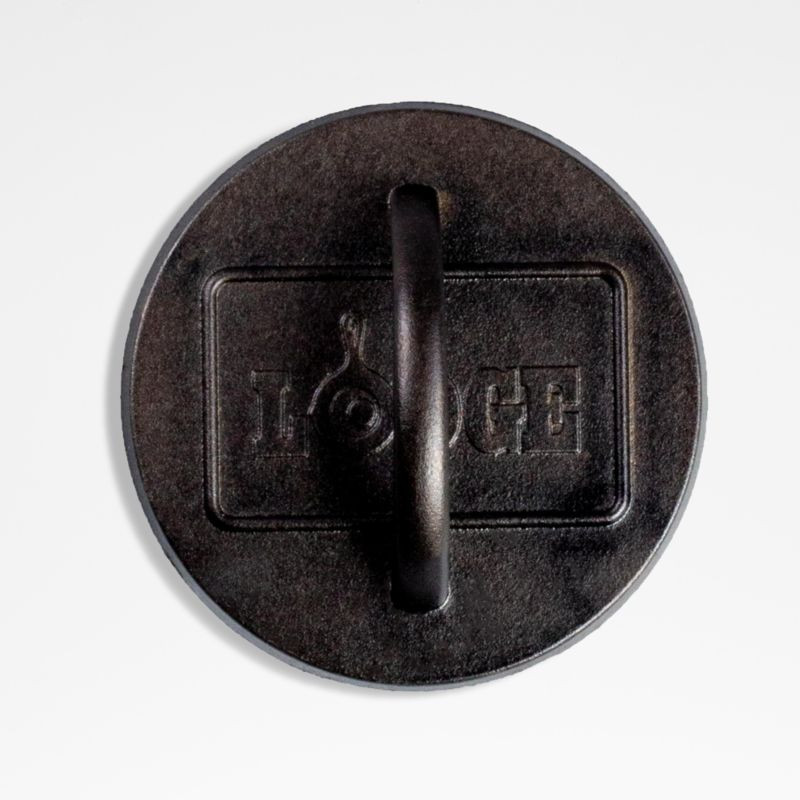 Lodge 6.25" Seasoned Cast Iron Burger Press + Reviews | Crate & Barrel | Crate & Barrel