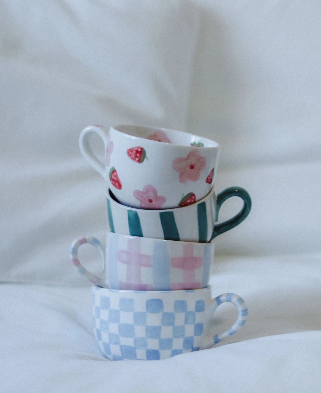 Handmade Ceramic Pottery Mugs Cute Aesthetic Mug Coffee Clay - Etsy | Etsy (US)